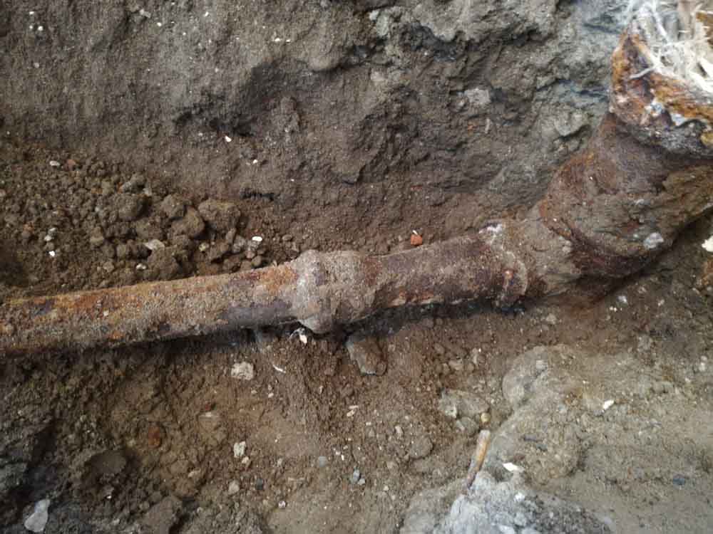 damaged sewer line