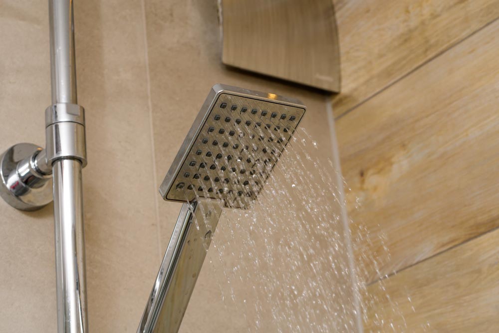 water coming from the shower